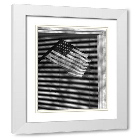 Window Flag II White Modern Wood Framed Art Print with Double Matting by Larson, Scott