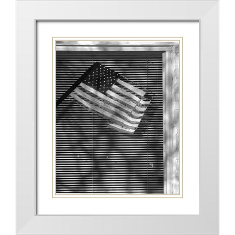 Window Flag II White Modern Wood Framed Art Print with Double Matting by Larson, Scott
