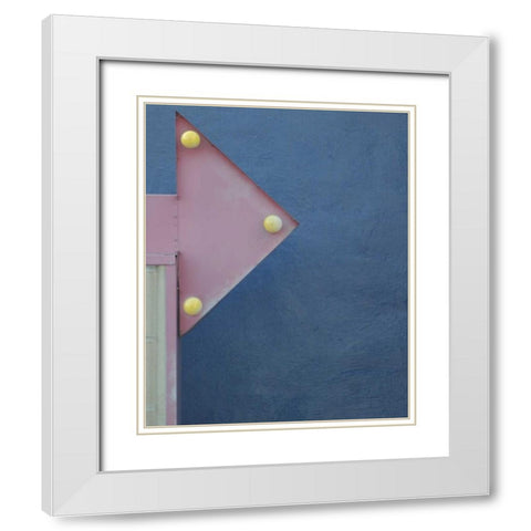 Right Turn I White Modern Wood Framed Art Print with Double Matting by Larson, Scott