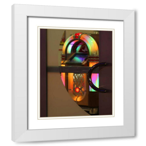 Juke Box II White Modern Wood Framed Art Print with Double Matting by Larson, Scott