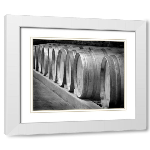 Winery I White Modern Wood Framed Art Print with Double Matting by Larson, Scott