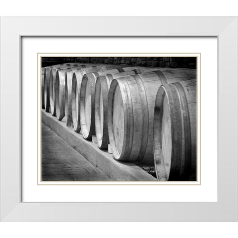 Winery I White Modern Wood Framed Art Print with Double Matting by Larson, Scott
