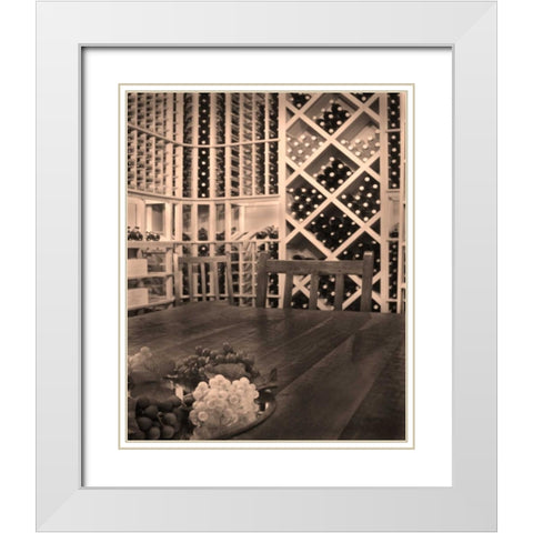Tasting Room II White Modern Wood Framed Art Print with Double Matting by Larson, Scott