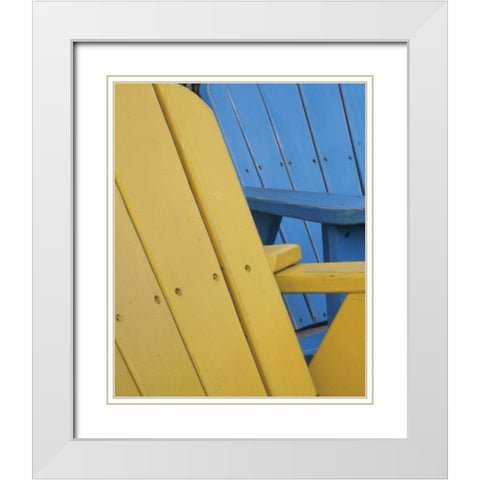 Beach House I White Modern Wood Framed Art Print with Double Matting by Larson, Scott