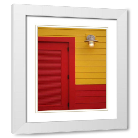 Beach House IV White Modern Wood Framed Art Print with Double Matting by Larson, Scott