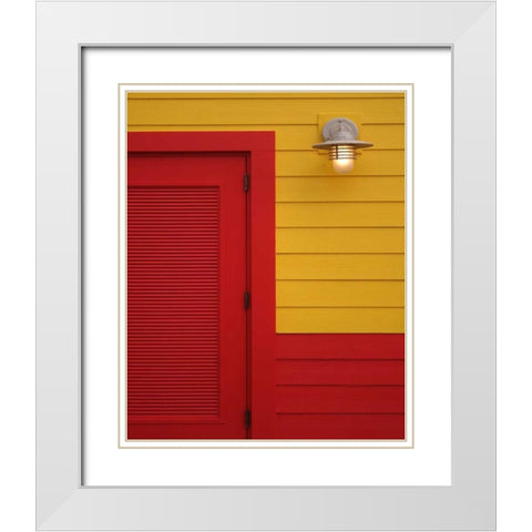 Beach House IV White Modern Wood Framed Art Print with Double Matting by Larson, Scott