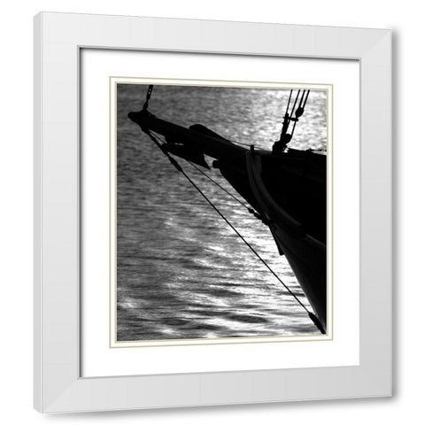 Sunset Sail II White Modern Wood Framed Art Print with Double Matting by Larson, Scott