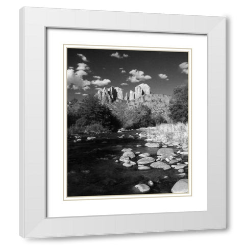 Desert Stream II White Modern Wood Framed Art Print with Double Matting by Larson, Scott