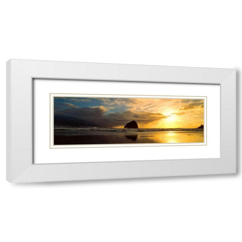 Pacific City I White Modern Wood Framed Art Print with Double Matting by Leahy, Ike