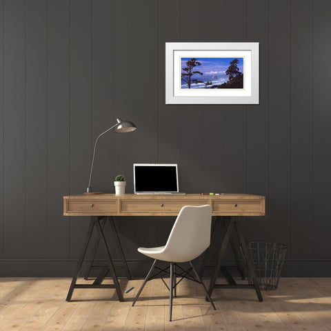 Cannon Beach XI White Modern Wood Framed Art Print with Double Matting by Leahy, Ike