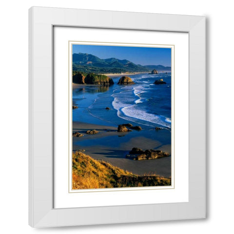 Ecola State Park II White Modern Wood Framed Art Print with Double Matting by Leahy, Ike