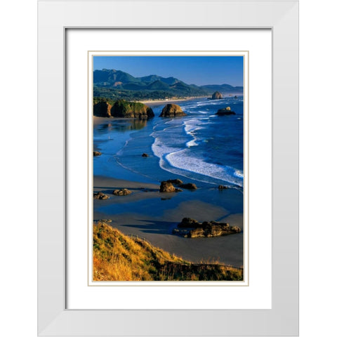 Ecola State Park II White Modern Wood Framed Art Print with Double Matting by Leahy, Ike