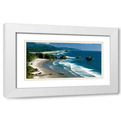 Ecola State Park III White Modern Wood Framed Art Print with Double Matting by Leahy, Ike