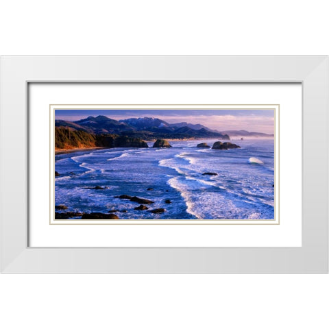 Ecola State Park IV White Modern Wood Framed Art Print with Double Matting by Leahy, Ike