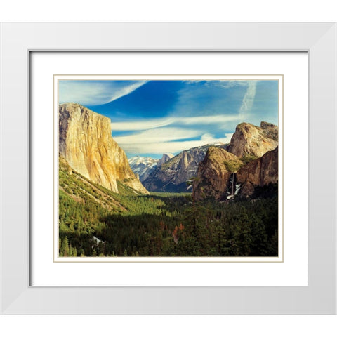 Yosemite I White Modern Wood Framed Art Print with Double Matting by Leahy, Ike