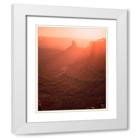 Canyon Lands National Park I White Modern Wood Framed Art Print with Double Matting by Leahy, Ike