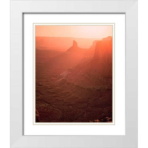 Canyon Lands National Park I White Modern Wood Framed Art Print with Double Matting by Leahy, Ike
