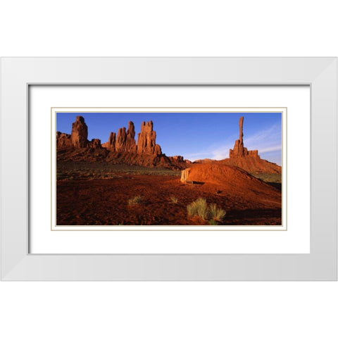 Monument Valley I White Modern Wood Framed Art Print with Double Matting by Leahy, Ike