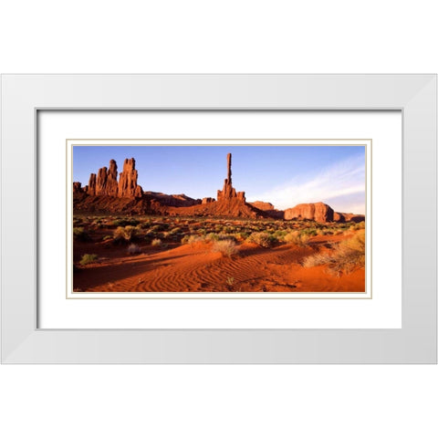 Monument Valley II White Modern Wood Framed Art Print with Double Matting by Leahy, Ike