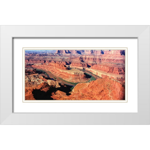 Canyon Lands IV White Modern Wood Framed Art Print with Double Matting by Leahy, Ike