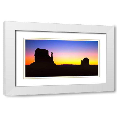 Monument Valley V White Modern Wood Framed Art Print with Double Matting by Leahy, Ike