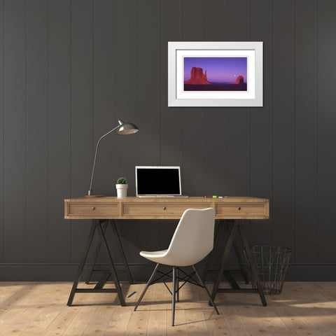 Monument Valley VI White Modern Wood Framed Art Print with Double Matting by Leahy, Ike