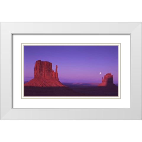 Monument Valley VI White Modern Wood Framed Art Print with Double Matting by Leahy, Ike