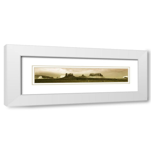 Monument Valley VII White Modern Wood Framed Art Print with Double Matting by Leahy, Ike