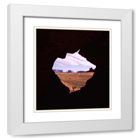 Monument Valley VIII White Modern Wood Framed Art Print with Double Matting by Leahy, Ike