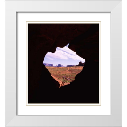 Monument Valley VIII White Modern Wood Framed Art Print with Double Matting by Leahy, Ike