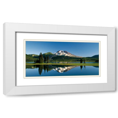 South Sister IV White Modern Wood Framed Art Print with Double Matting by Leahy, Ike