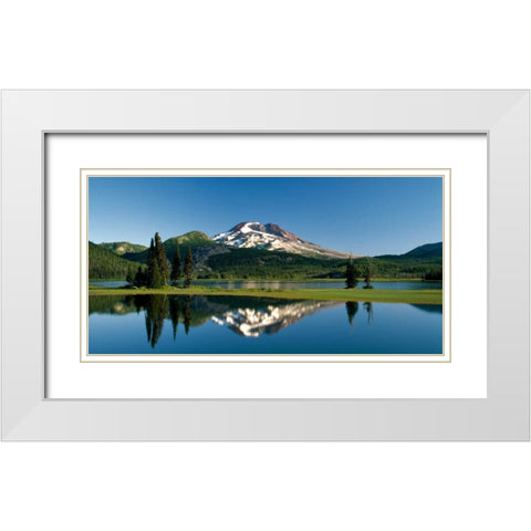 South Sister IV White Modern Wood Framed Art Print with Double Matting by Leahy, Ike