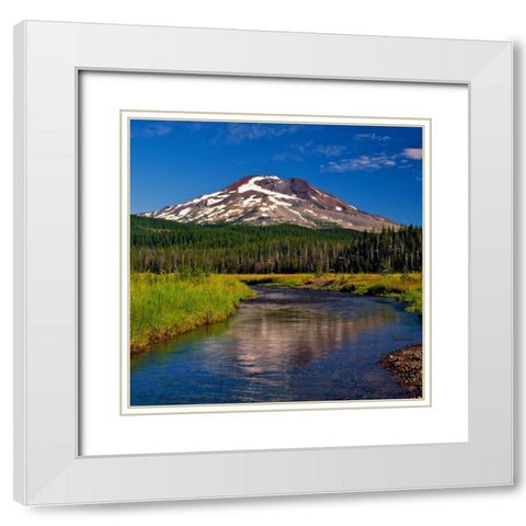 South Sister VI White Modern Wood Framed Art Print with Double Matting by Leahy, Ike