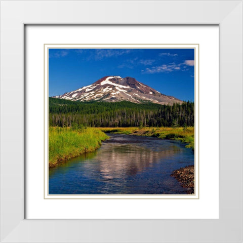 South Sister VI White Modern Wood Framed Art Print with Double Matting by Leahy, Ike