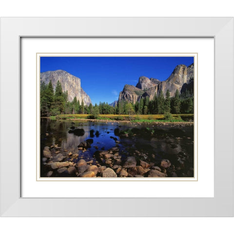 Yosemite II White Modern Wood Framed Art Print with Double Matting by Leahy, Ike