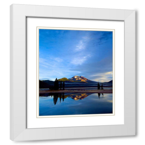 South Sister VII White Modern Wood Framed Art Print with Double Matting by Leahy, Ike