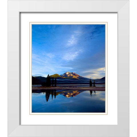 South Sister VII White Modern Wood Framed Art Print with Double Matting by Leahy, Ike