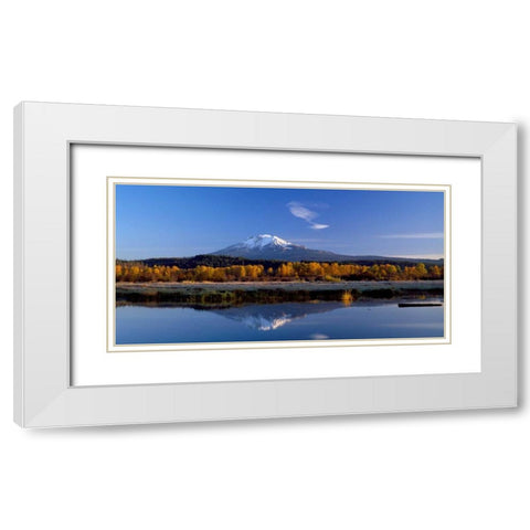 Mt. Adams II White Modern Wood Framed Art Print with Double Matting by Leahy, Ike