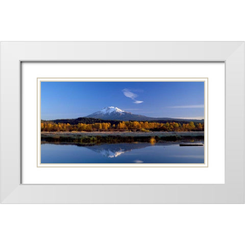 Mt. Adams II White Modern Wood Framed Art Print with Double Matting by Leahy, Ike