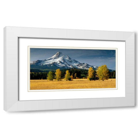 Mt. Hood IX White Modern Wood Framed Art Print with Double Matting by Leahy, Ike