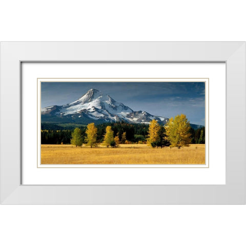 Mt. Hood IX White Modern Wood Framed Art Print with Double Matting by Leahy, Ike