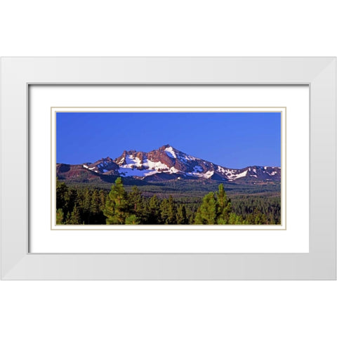 Broken Top IV White Modern Wood Framed Art Print with Double Matting by Leahy, Ike