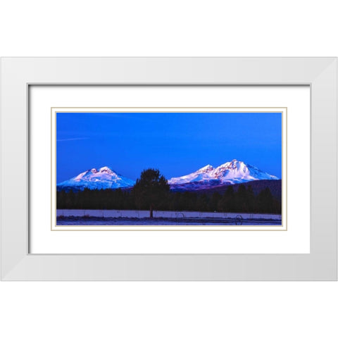Three Sisters White Modern Wood Framed Art Print with Double Matting by Leahy, Ike