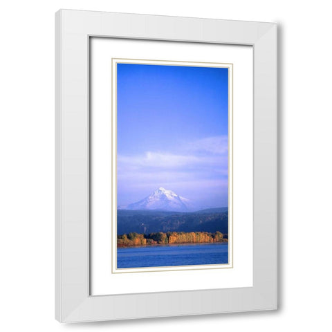 Mt. Hood XIX White Modern Wood Framed Art Print with Double Matting by Leahy, Ike