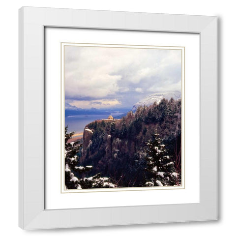 Columbia River Gorge I White Modern Wood Framed Art Print with Double Matting by Leahy, Ike