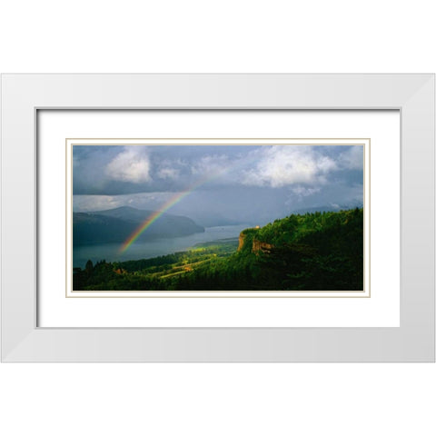 Columbia River Gorge VI White Modern Wood Framed Art Print with Double Matting by Leahy, Ike