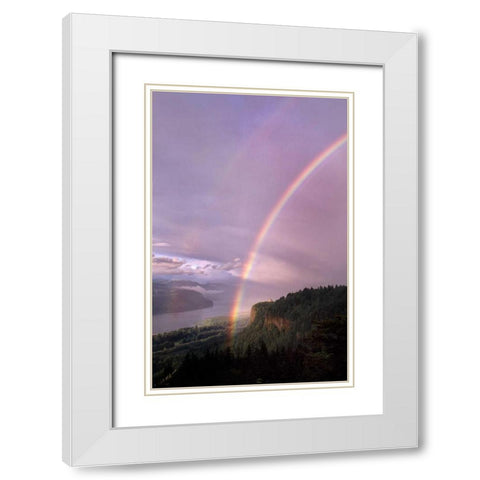 Columbia River Gorge VII White Modern Wood Framed Art Print with Double Matting by Leahy, Ike