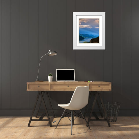 Columbia River Gorge VIII White Modern Wood Framed Art Print with Double Matting by Leahy, Ike