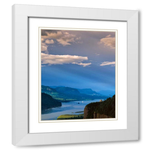 Columbia River Gorge VIII White Modern Wood Framed Art Print with Double Matting by Leahy, Ike