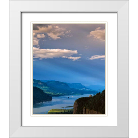 Columbia River Gorge VIII White Modern Wood Framed Art Print with Double Matting by Leahy, Ike